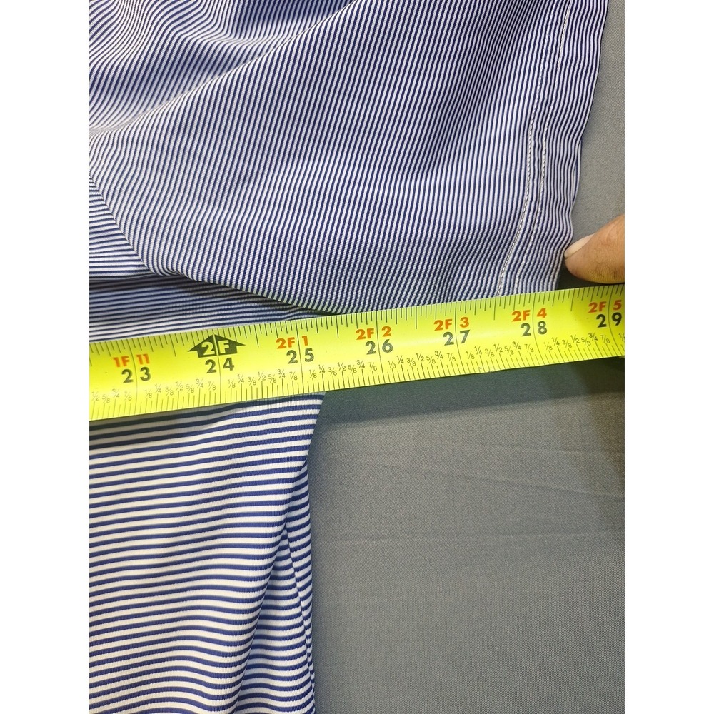 RLX Ralph Lauren Mens 2XL Blue Striped Performance Golf Polo Pelican Hill Preppy - Picture 5 of 9